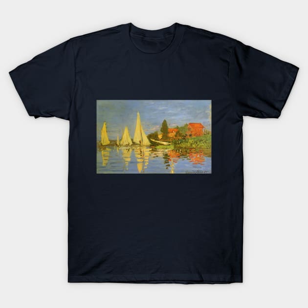 Regatta at Argenteuil by Claude Monet T-Shirt by MasterpieceCafe